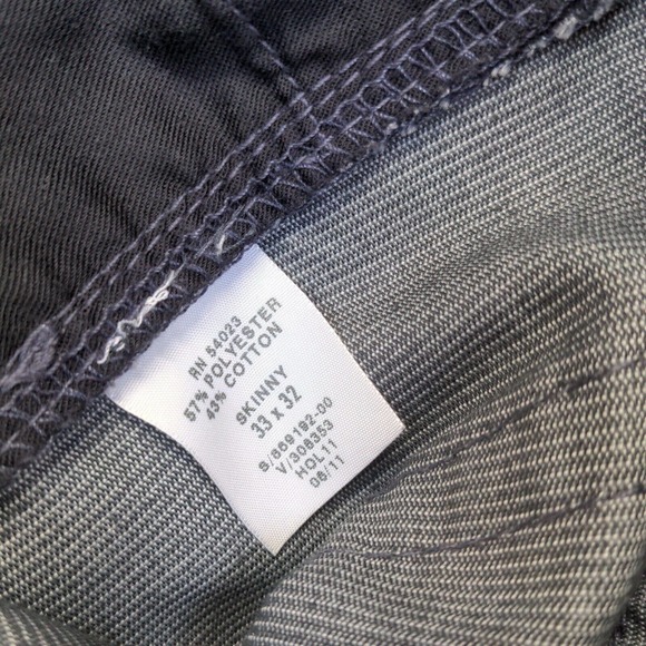 Gap Men's Skinny Leg Jeans Green 33x32 Regular Fit Cotton Blend 5-Pocket - Picture 11 of 13